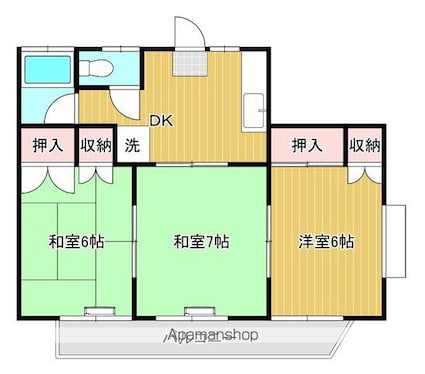 翼[3DK/53m2]の間取図