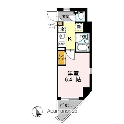 パークウェル門前仲町[1K/21.55m2]の間取図