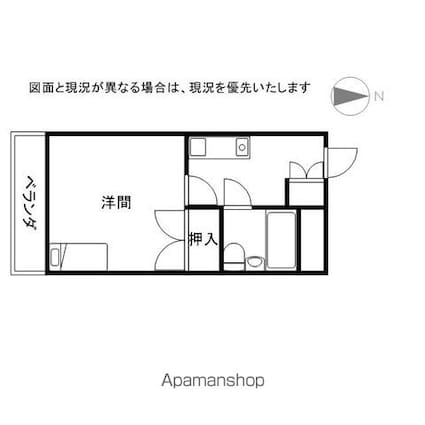 新和ハイツ[1K/23.76m2]の間取図
