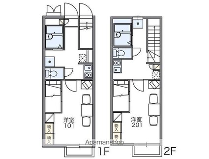 レオパレスＭｅｒｖｅｉｌｌｅ[1K/26.08m2]の間取図