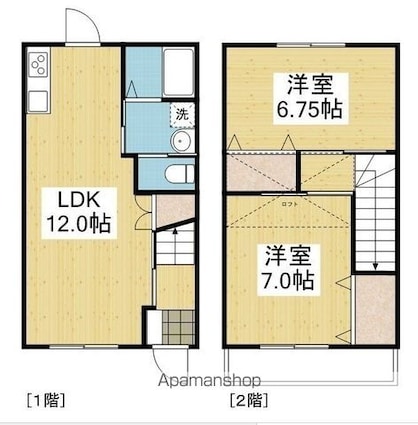 キャッスル平井[2LDK/59.62m2]の間取図