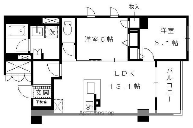 デュオヒルズ京都室町通鯉山町の間取り写真