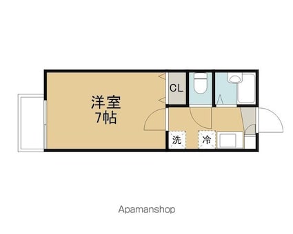 東京都杉並区成田東２丁目[1K/21.11m2]の間取図