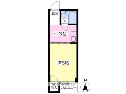 渡部ビル[1K/17.89m2]の間取図