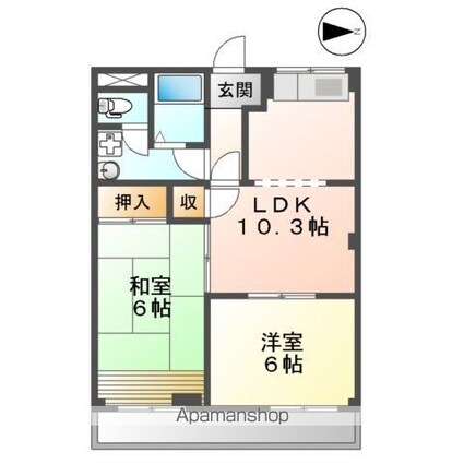 ＭＩＯ　ＢＬＤ（ミオ　ビル）[2LDK/49.75m2]の間取図