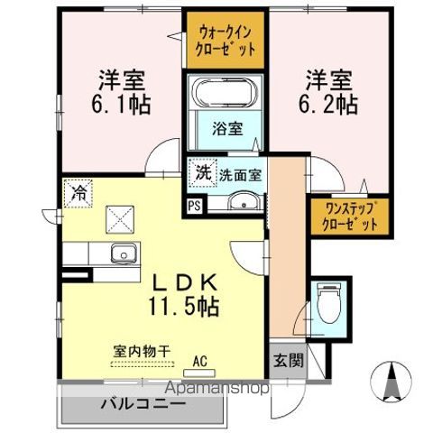 フロンティア A棟の間取り写真