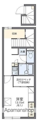 東京都調布市上石原１丁目[1K/28.02m2]の間取図