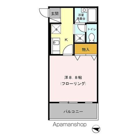 新宿区西新宿のマンションの間取り