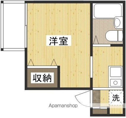広島県広島市佐伯区五日市中央５丁目[1R/17m2]の間取図