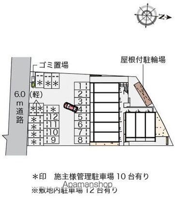 クレイノエスパース[1K/26.08m2]の配置図