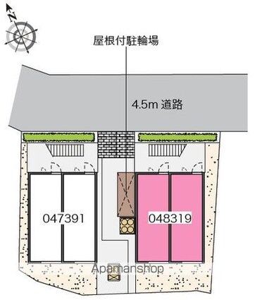 レオパレスサニーコートアカシＢ[1K/19.87m2]の配置図