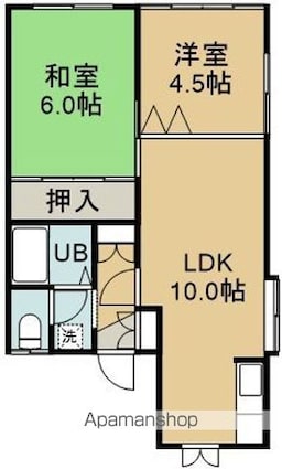 ファミールアプリコット[2LDK/45.04m2]の間取図