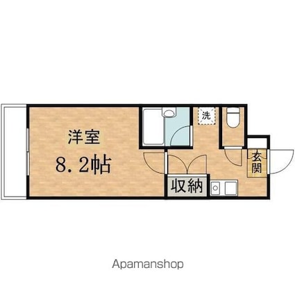 ウエストヴィレッジ[1K/24m2]の間取図