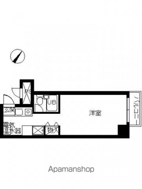 スカイコート東十条[1R/20.32m2]の間取図