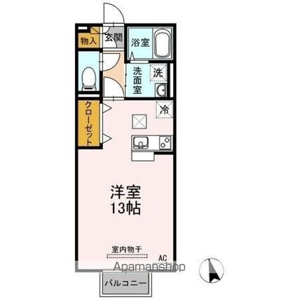 フルジェンテ太田[1R/33.34m2]の間取図