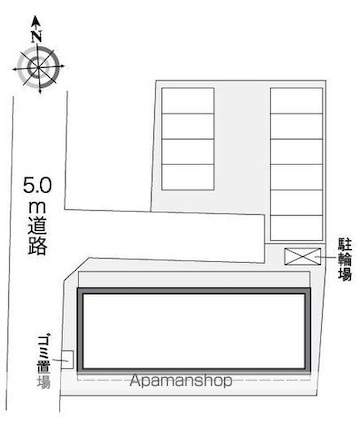レオパレスプランドール[1K/26.08m2]の配置図