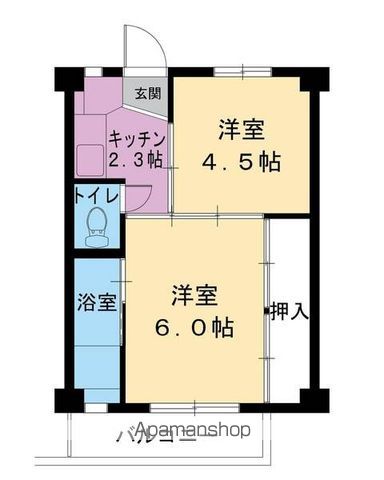 ビレッジハウス中興野2号棟の間取り写真