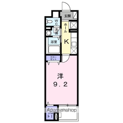 東京都日野市新井３丁目[1K/31.77m2]の間取図
