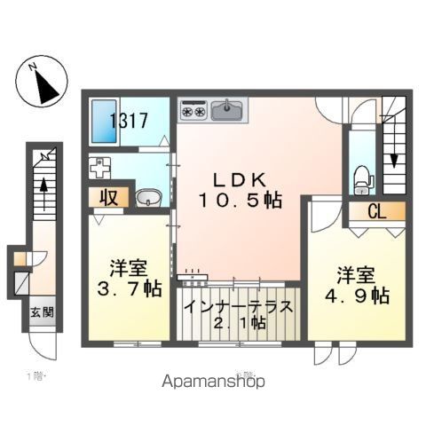 コントレイル糸引の間取り写真