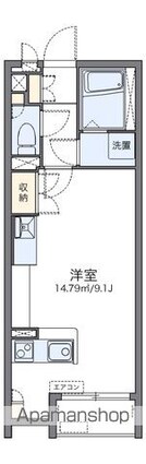 レオネクストグリーンガーデン[1R/26.5m2]の間取図