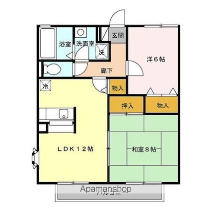 ＢーＦＬＡＴ[2LDK/59.62m2]の間取図
