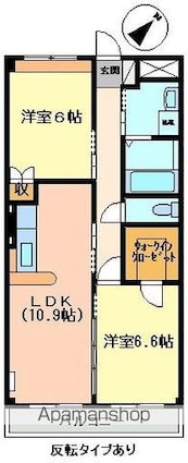 ニコ泉[2LDK/58.32m2]の間取図