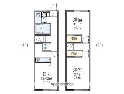 レオパレスａｕｒｏｒａ[2DK/49.68m2]の間取図