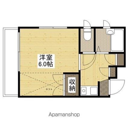 広島県広島市西区古江東町[1K/20.01m2]の間取図
