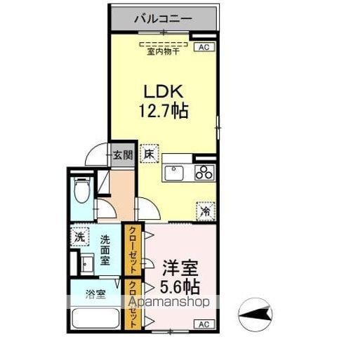 ソレイユ咲田Bの間取り写真