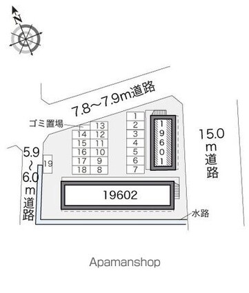 レオパレス舞コートＳ　Ⅰ[1K/23.18m2]の配置図