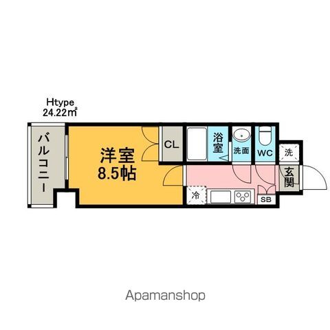 福岡市東区箱崎ふ頭のマンションの間取り