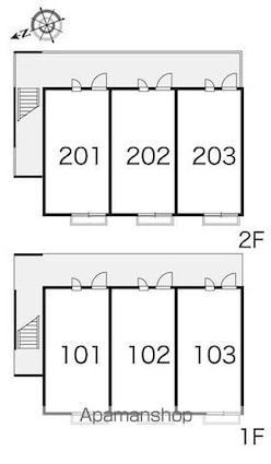 レオパレスセントエルモス[1K/20.28m2]の配置図