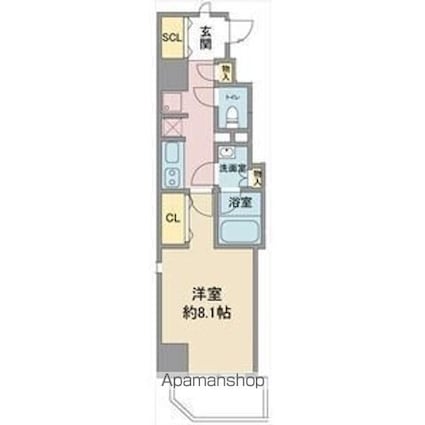 スリーアイランドタワー千種[1K/31.26m2]の間取図