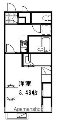 レオパレスＤｅａｒ　ｃｏｕｒｔ[1K/23.18m2]の間取図