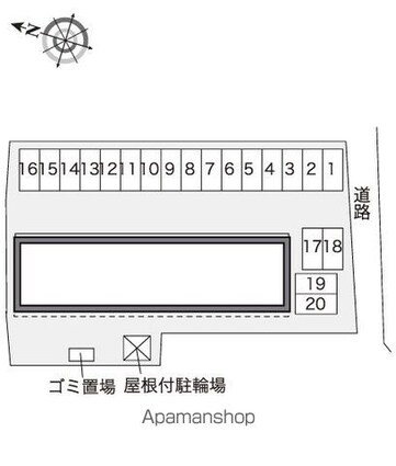 レオパレスノールボワ[1K/23.61m2]の配置図