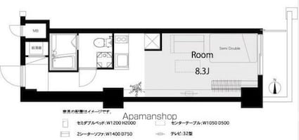 ウィン四ツ谷[1R/27.3m2]の間取図