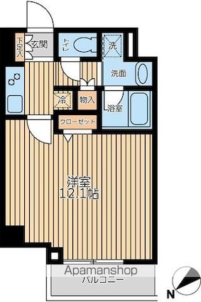 千葉県市川市湊新田１丁目[1K/33.72m2]の間取図
