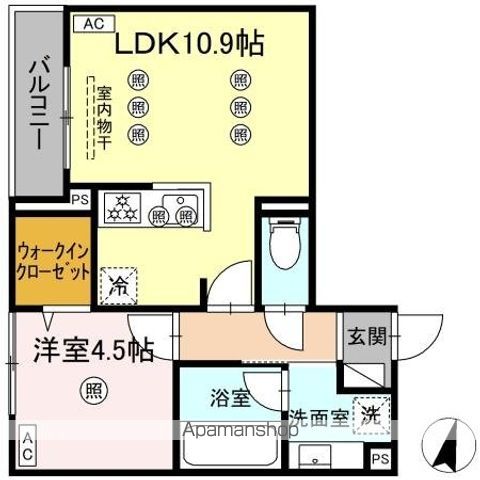 ディアライズ綾羅木本町 A棟の間取り写真