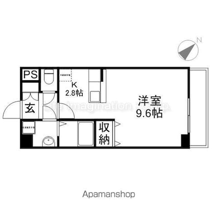 新風館[1R/29.99m2]の間取図