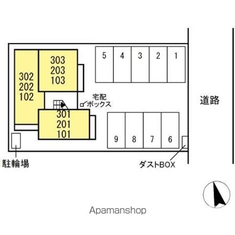 ＲＡＤＩＵＳ　Ｖ 303 ｜ 静岡県浜松市中央区神田町578（賃貸アパート1LDK・3階・30.28㎡） その24