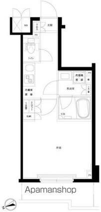 ルーブル板橋東新町弐番館[1K/26.24m2]の間取図