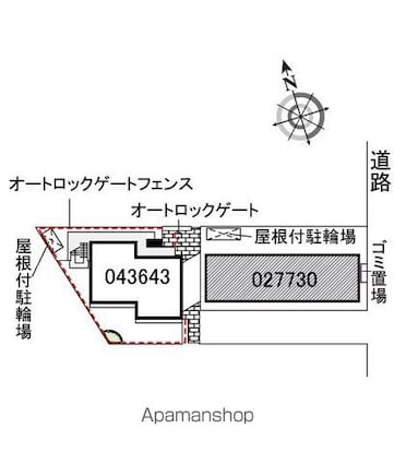レオパレス明和[1K/19.87m2]の配置図