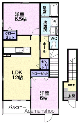 パルテール　ヒルズ[2LDK/58.86m2]の間取図