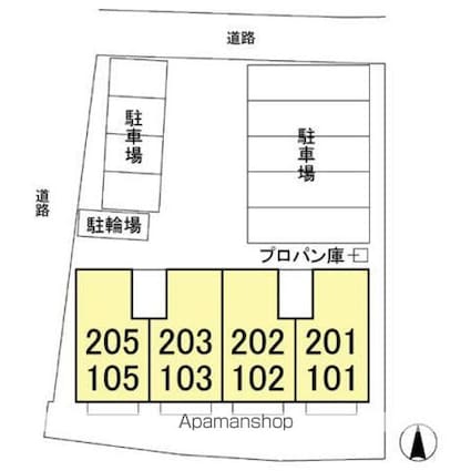 メゾンクレールＤ[2DK/50.12m2]の配置図