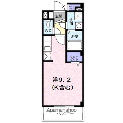 クラール花園[1R/25.33m2]の間取図