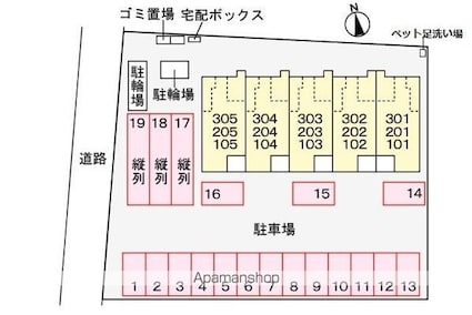 プレッソ春日[1LDK/47.91m2]の配置図