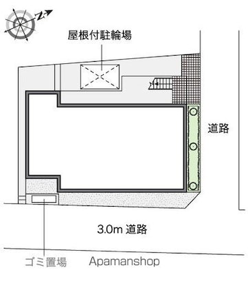 東京都杉並区天沼２丁目[1K/19.73m2]の配置図