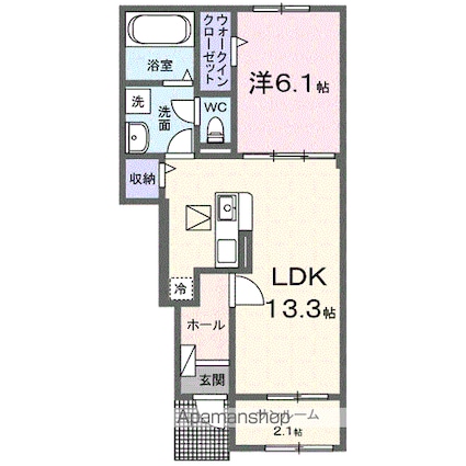 シェーネ　グランツ[1LDK/50.05m2]の間取図