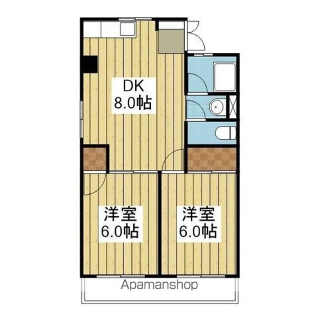 寿レジデンス[2DK/44m2]の間取図