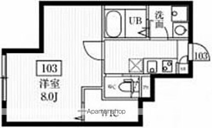 ミハス久我山[1K/25.67m2]の間取図